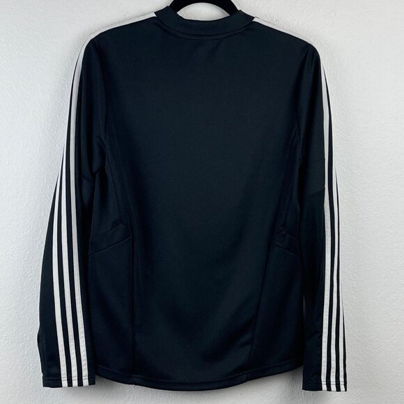 Adidas Climacool Top Kids Size L 3-Striped Long Sleeve Athletic Training Black - Picture 2 of 9